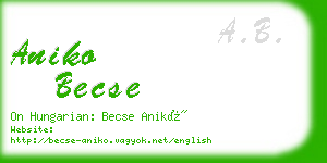 aniko becse business card